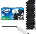 EXPO Dry Erase Markers, Low Odor Ink, Black, Fine Tip - Easily Erases, Ideal for Classroom, Home, Office, Back to School, Teacher Supplies, 36 Count (Pack of 6)