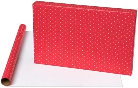 Papyrus Christmas Wrapping Paper Rolls, Greenery, Lettering and Polka Dots (3 Rolls, 22.5 sq. ft.)