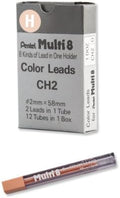 Pentel Arts 8 Colour Pencil Lead Refill, Peach, 24 Pieces of Lead (CH2-H)