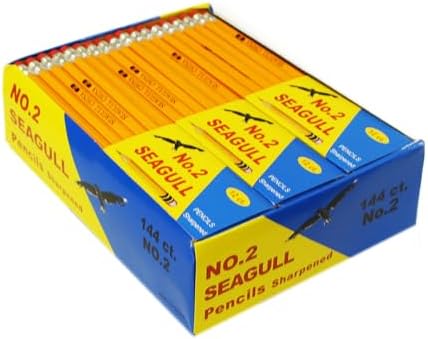 Seagull #2 HB Pencils, Pre-Sharpened, 144 Count