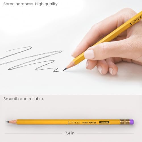 ARTEZA #2 HB Pencils, 180 Count Bulk Pack, Pre-Sharpened for Classrooms