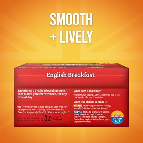 Twinings Decaffeinated English Breakfast Black Tea Bags, 50 CT Box (6 Pack)