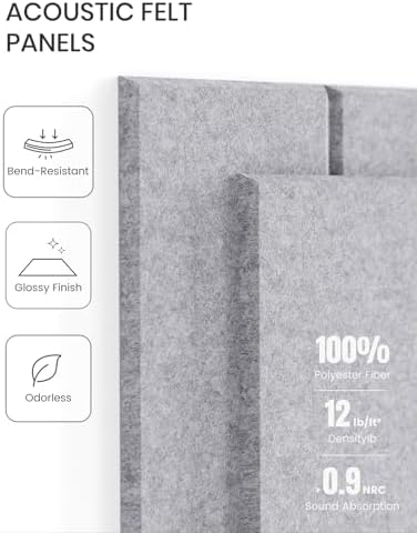 Fluxynara Felt Bulletin Board & Cork Board Alternative, Soft Gray