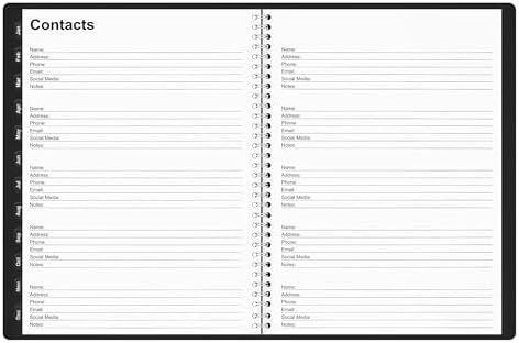 Staples 2027 Monthly Planner, 8x11 Inch, Black Faux Leather, ST52184