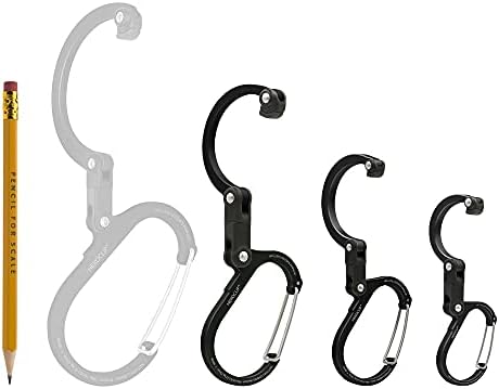 GEAR AID HEROCLIP 360° Swivel Carabiner Gear Clip and Hook (Medium) for Camping, Backpack, Suitcases and Garage Organization