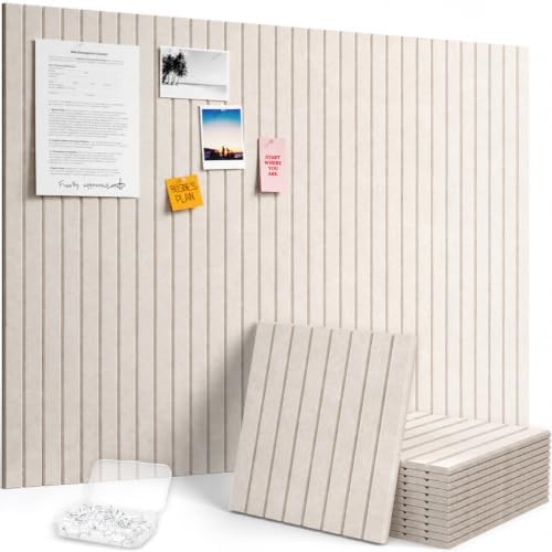 Lifewit Large Felt Bulletin Board with Self-Adhesive 48" x 36" - 12 Pack