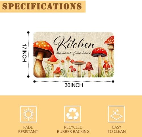 Kitchen Rugs and Mats,Washable Non-Slip Floor Mats Door Mat