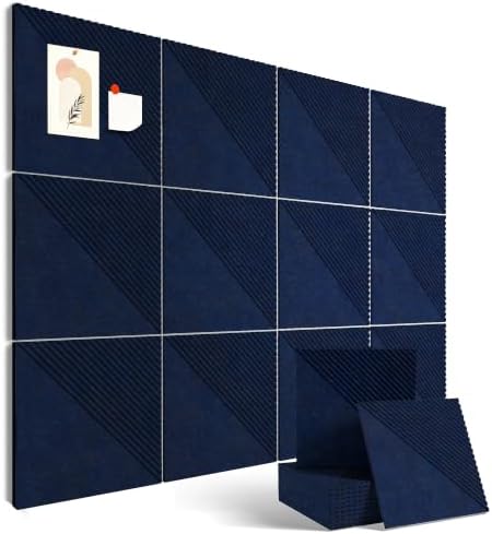 48" x 36" Large Cork Board Alternative&Felt Bulletin Board, Dark Blue