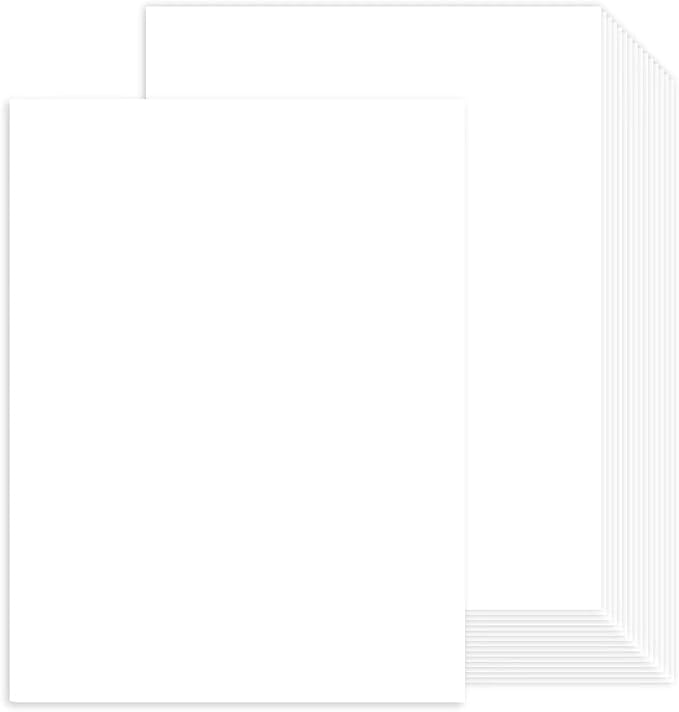 100 Sheets Goefun White Cardstock 8.5 x 11 Certificate Paper | White Card Stock Printer Paper for Invitations, Menus, Wedding, DIY Cards