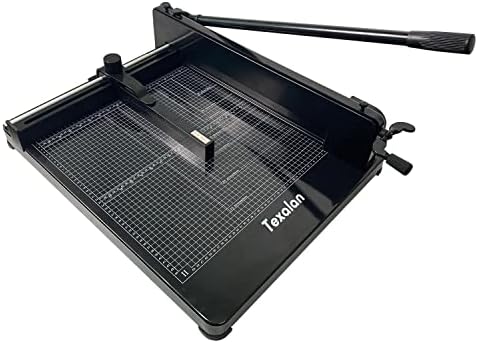 TEXALAN(R) Heavy Duty Guillotine Paper Cutter Black 400 Sheets Stack Paper Trimmer (A3-17'' Paper Cutter)