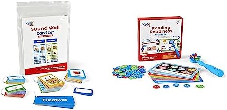 hand2mind Sound Wall Classroom Phonics Kit (169 Cards) and Reading Readiness Activity Set