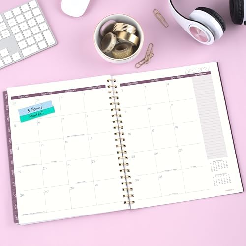 Mead Cambridge 2027 Planner, Weekly & Monthly, 8.5" x 11", Blush Blossom (1855-905-27)