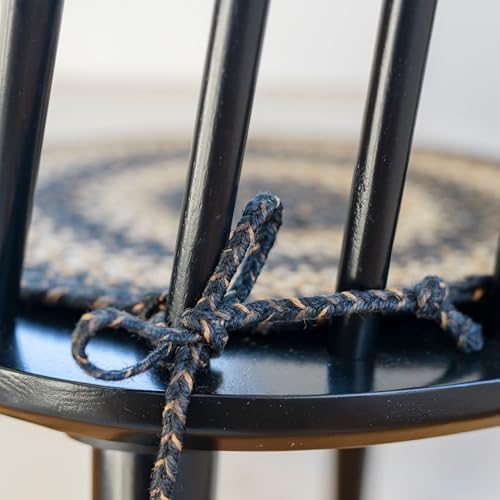 Homespice Kilimanjaro Jute Braided Chair Pads, Round 15" Set of 2