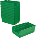 Akro-Mils 30130 Heavy Duty Plastic Shelf Bins, 12"x 6.5"x 4", Green, 12-Pk