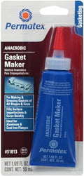 Permatex 51813 Anaerobic Gasket Maker, 50 ml Tube , Red, Packaging may vary.