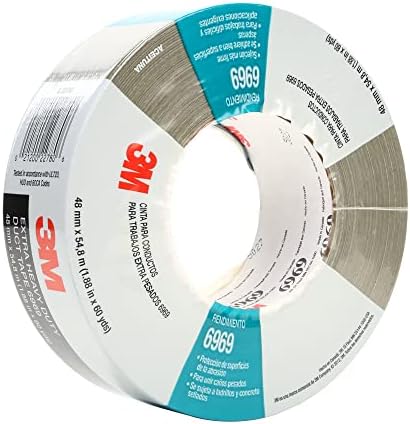 3M Extra Heavy Duty Duct Tape 6969, Olive, 10 Mil, 48 MM x 54.8 M, 1 Roll