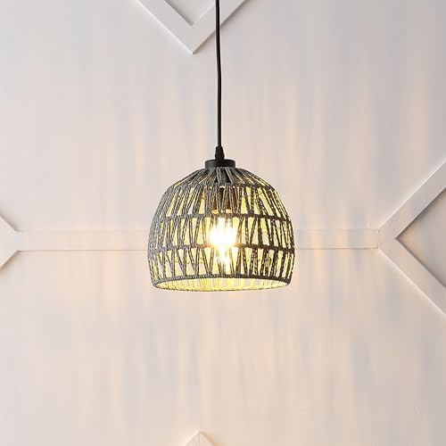 JONATHAN Y Campana 1-Light Pendant Dome Ceiling Lamp, 8.25", Gray