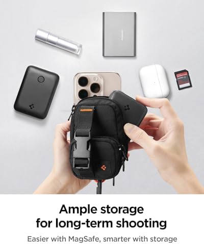 Spigen for MagSafe Wallet Magnetic Pouch Organizer, Snap Zip MagFit