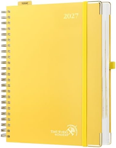 POPRUN 2027 Daily Planner One Page Per Day, Large 8.5" x 12" Calendar Book