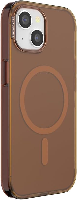 PopSockets iPhone 15 Phone Case with MagSafe, Wireless Charging Compatible, Neutral - Amber