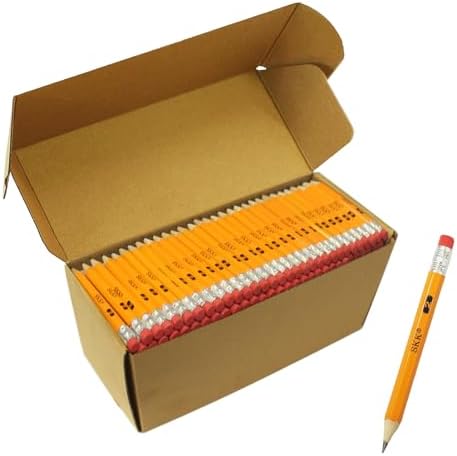 SKKSTATIONERY 400 pcs Half Pencils with Eraser Tops