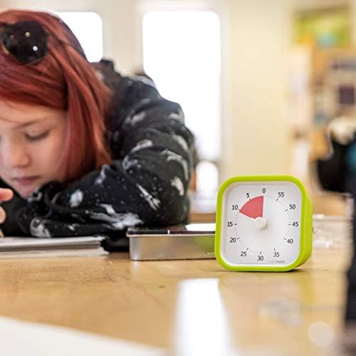 TIME TIMER 60 Minute MOD Education Edition ⁠— Visual Timer with Desktop Software for Kids Classroom Learning, Teachers Desk Clock, Study Tool and Office Meetings with Silent Operation (Lime Green)