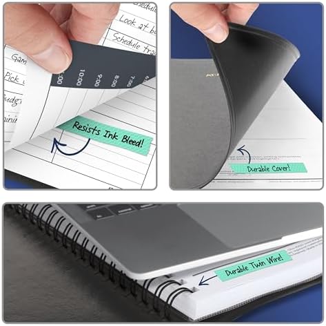 AT-A-GLANCE 2027 Appointment Book Planner, Daily Group Planner, 8" x 11", Four Person, Quarter-Hour, Black (708220527)