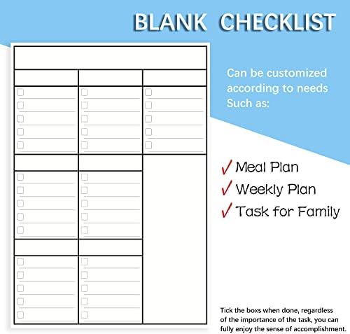 LUCYCAZ Weekly Dry Erase Board, 16" x 12" Magnetic Dry Erase Board for Wall, Hanging Double-Sided to Do List Whiteboard, Small Weekly Planning Board for School, Home, Office