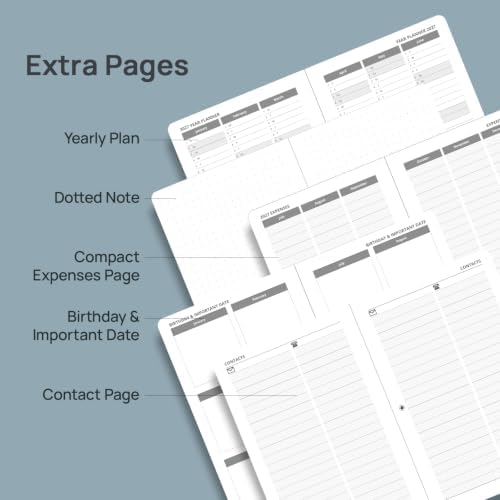 POPRUN 2027 Small Daily Planner One Page Per Day,Pocket Size Daily Calendar