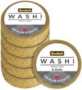Scotch Expressions Glitter Washi Tape, Arts and Crafts Tape, .59 in x 196 in, Gold Glitter, 6 Rolls