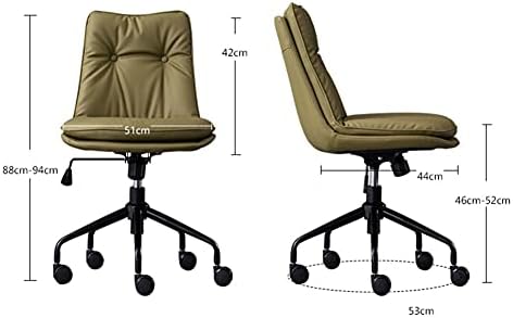 Ergonomic Office Chairs Home Leather Swivel Office Chair Computer Desk Chair for Living Room Bedroom Office Ergonomic Chair (Colour: Green) (Orange)