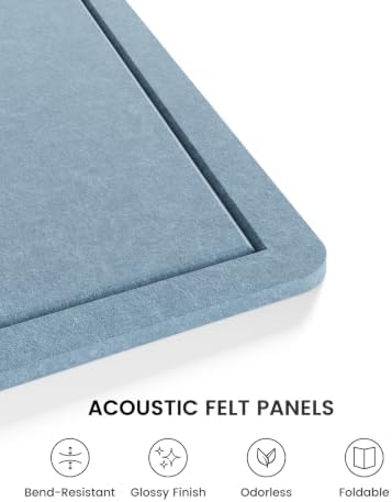 Fluxynara 23.6" x 17.1" Bulletin Board, Dusty Blue