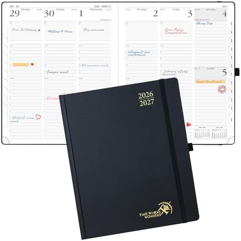POPRUN 2026-2027 Academic Planner,8.5" x 10.5", Weekly and Monthly Calendar