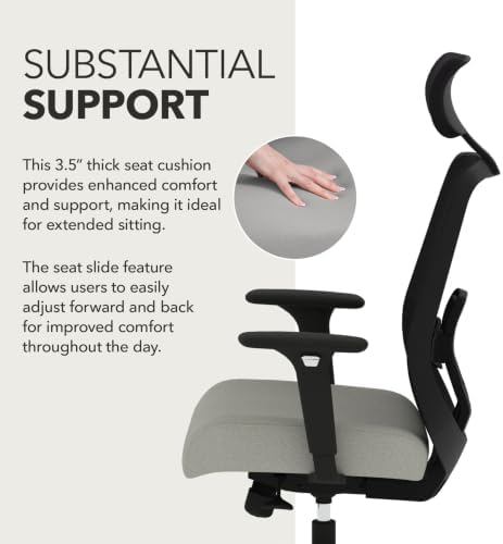 HON Altern Ergonomic Office Chair, Office Desk Computer Chair, Fog