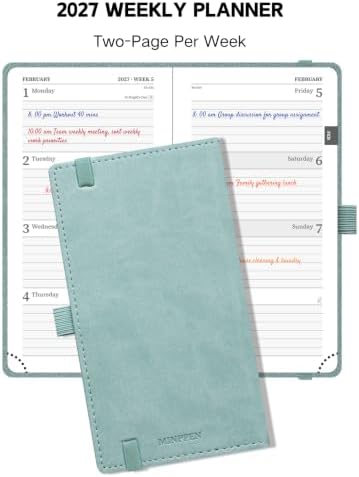 2027 Small Weekly Planner, 6.5" x 3.5", Pocket Calendar for Purse