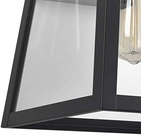 Design House Branson Outdoor Wall Light, Black