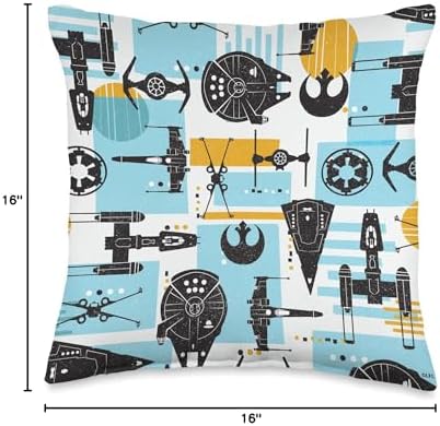 Star Wars Vehicles Millennium Falcon Color Block Throw Pillow