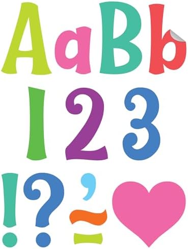 Teacher Created Resources Self-Adhesive Colorful 4" Wild Whimsy Letters Combo Pack (TCR9645)