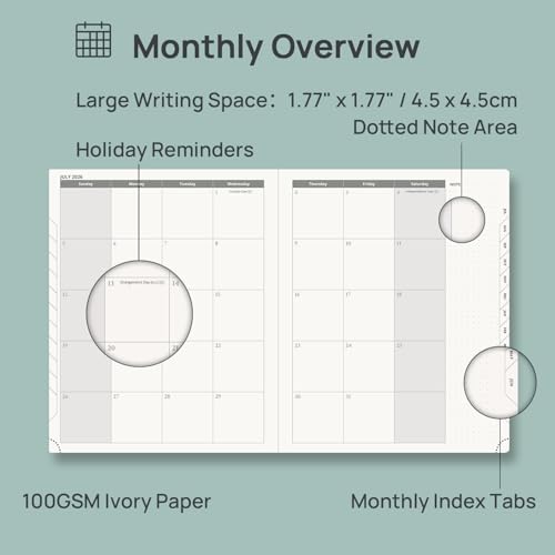 POPRUN Planner 2026-2027, Large-8.5" x 10.5", Academic Weekly Planner