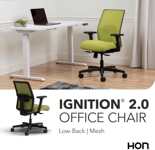 HON Ignition 2.0 Low Back Ergonomic Office Chair, Desk Chair, Pear