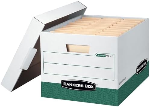 Bankers Box 12-Pack Heavy-Duty File Storage Boxes, Letter/Legal, FastFold