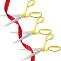 Amylove 3 Pcs 10.5'' Ribbon Cutting Scissors,Style1,Gold