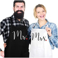 Prazoli His and Her Aprons - Mr and Mrs Couples Engagement, Cute Bridal Shower Gift Anniversary Wedding Registry Items & Decoration, Housewarming Gifts for New Home Newlywed