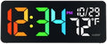 La Crosse Technology 513-1411 Color-Changing Digital LED Wall Clock with Indoor Temperature