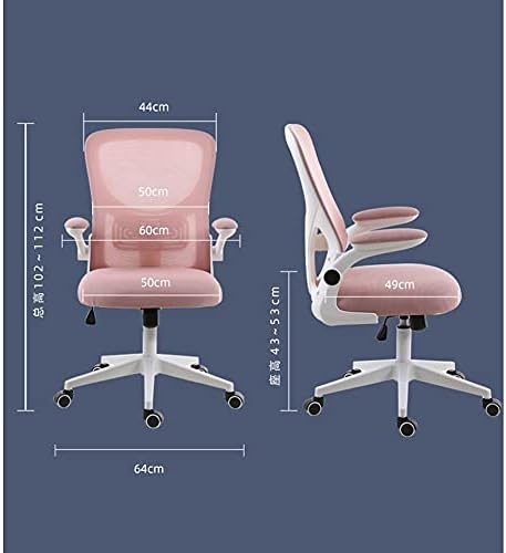 Comfy Chair Computer Chair Office Swivel Desk Ergonomic Mesh Computer Desk Chair Armrest for Home Office Bedroom Chair Swivel Chairs (Colour: Grey) (Black1)