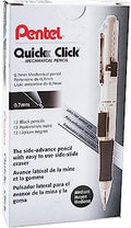Pentel Quick Click Mechanical Pencil, (0.7mm), Medium, Black Barrel, Box of 12 Pencils (PD217A)