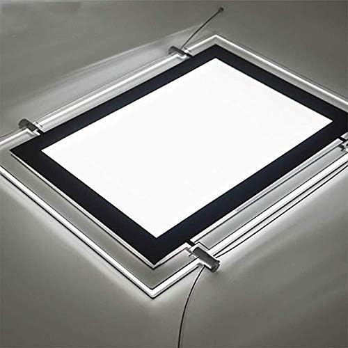 Real Estate Window Hanging Acrylic Photo Frame Advertising Display Office Led Store Sign Holders(Vertical,3pcs A4 a row)