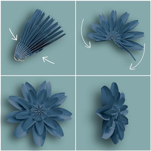Teacher Created Resources Calming Colors Paper Flowers Premade Decorations for Party Photo Backdrops, Classrooms Walls, Showers and Birthday Celebrations (TCR8349)