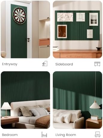 Bumusty 36"x 24" Large Felt Bulletin Board Tiles,Pine Green
