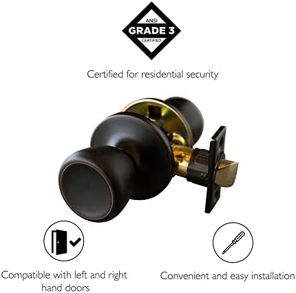 Design House Terrace Passage Door Knob, Oil Rubbed Bronze